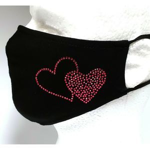 Fashion Mask, Fabric Cotton Mask Love-2 heart
